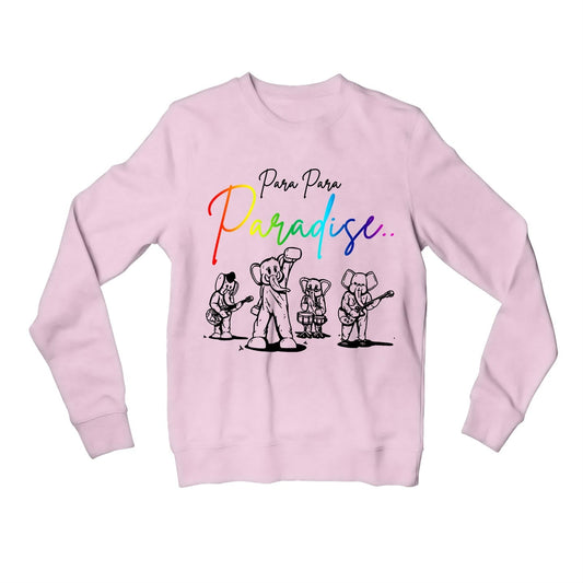 coldplay para para paradise sweatshirt upper winterwear music band buy online india the banyan tee tbt men women girls boys unisex gray