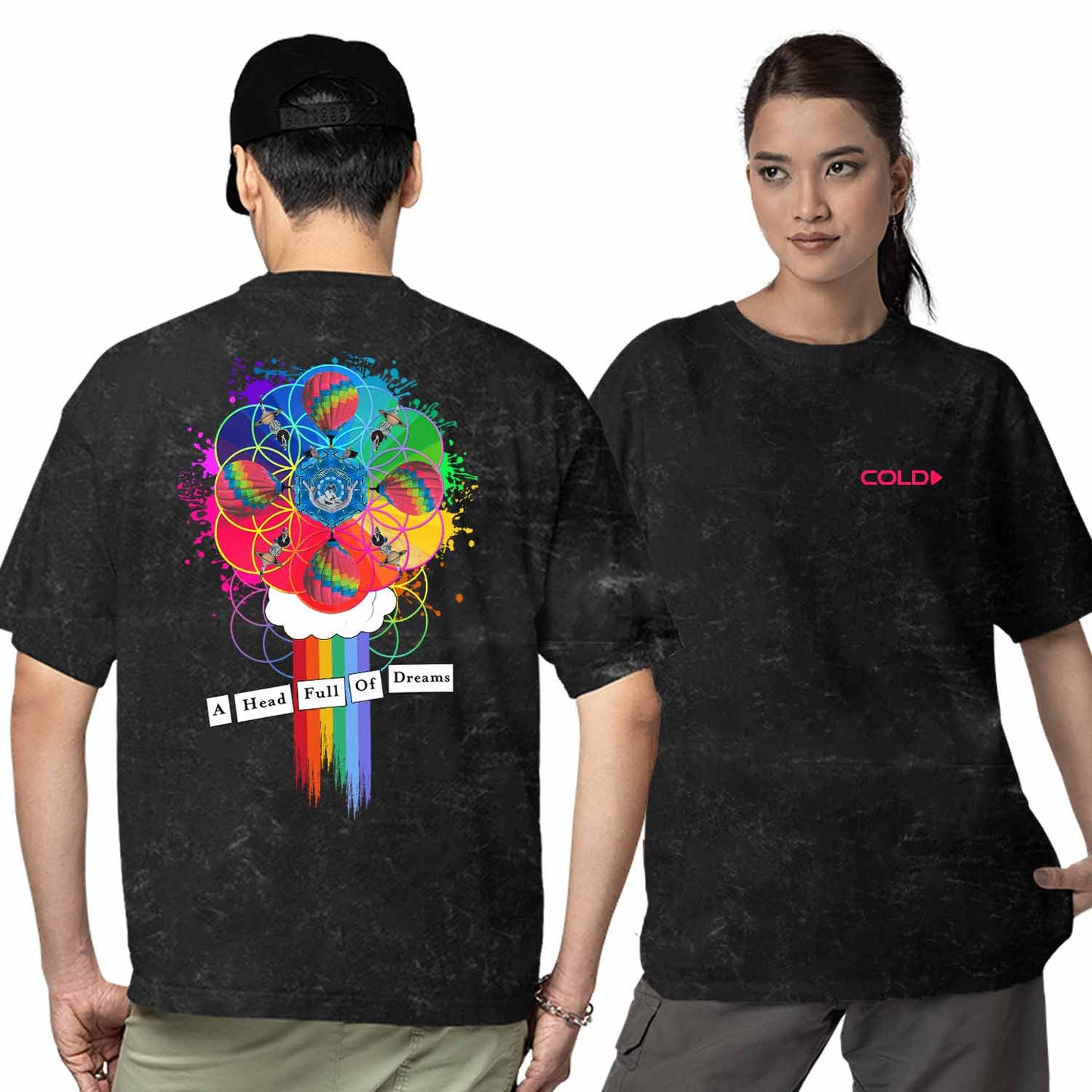 coldplay inspired oversized t shirt - a head full of dreams art music t-shirt black buy online india the banyan tee tbt men women girls boys unisex