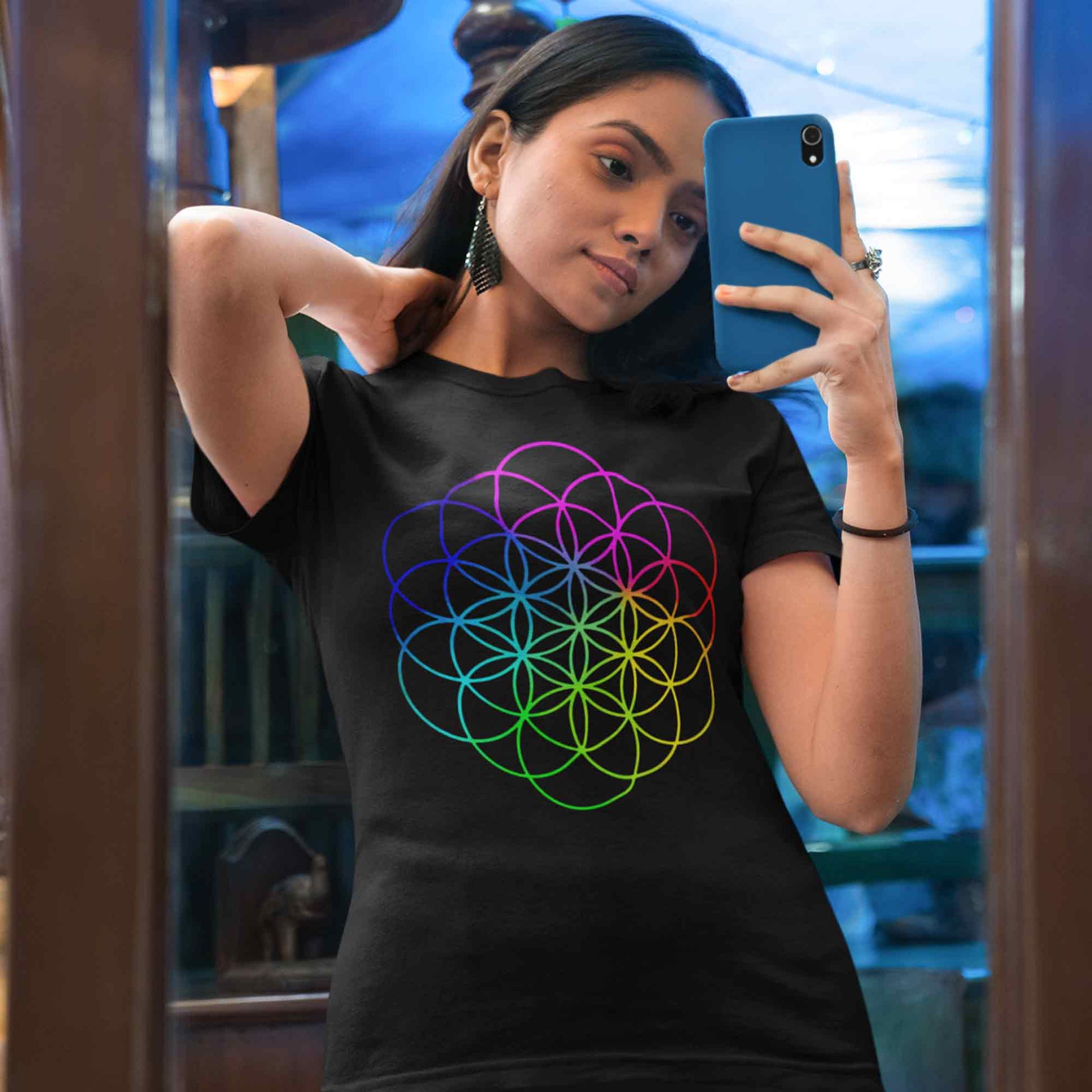 coldplay flower of life t-shirt music band buy online india the banyan tee tbt men women girls boys unisex black