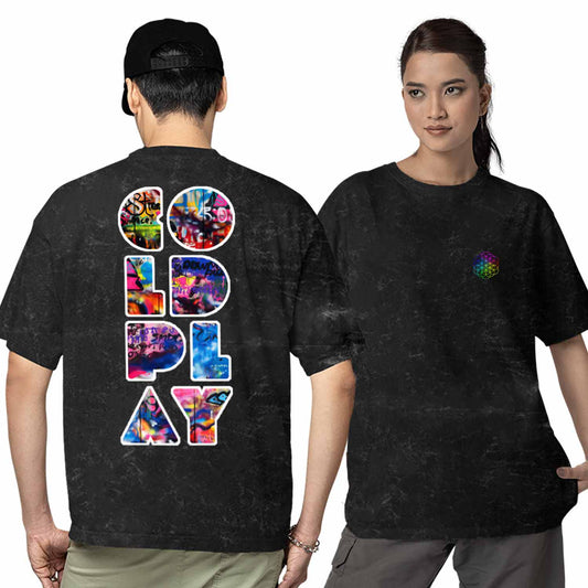 coldplay inspired oversized t shirt - grafitti art music t-shirt black buy online india the banyan tee tbt men women girls boys unisex