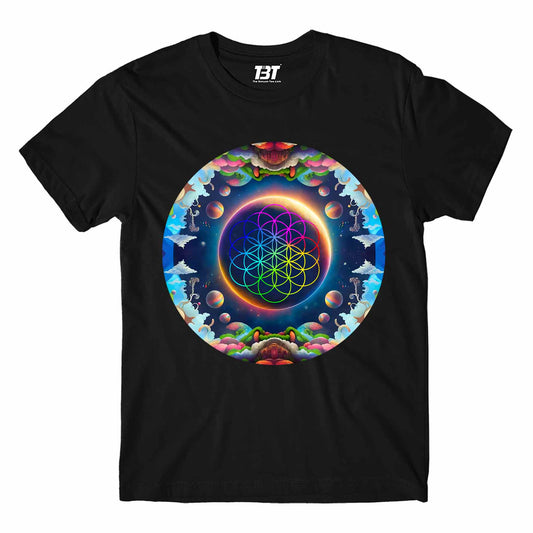 coldplay inspired kaleidoscopic dreams t-shirt music band buy online india the banyan tee tbt men women girls boys unisex black