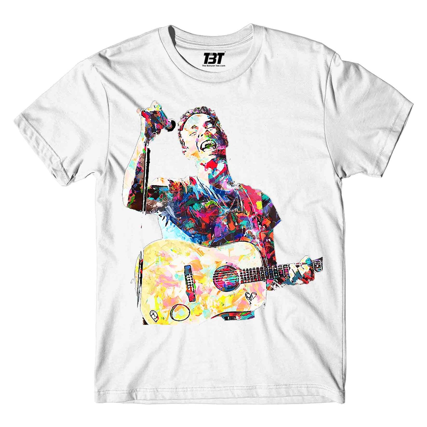 coldplay inspired chris fan art t-shirt music band buy online india the banyan tee tbt men women girls boys unisex white - chris martin