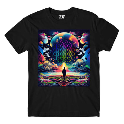 coldplay inspired ethereal skies t-shirt music band buy online india the banyan tee tbt men women girls boys unisex black