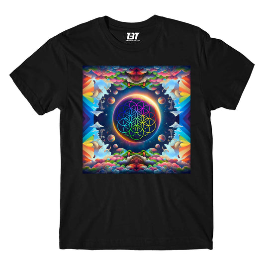 coldplay inspired kaleidoscopic dreams t-shirt music band buy online india the banyan tee tbt men women girls boys unisex black