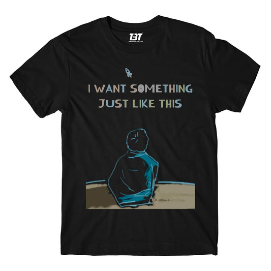 coldplay i want something just like this t-shirt music band buy online india the banyan tee tbt men women girls boys unisex black