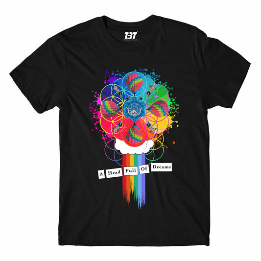 coldplay inspired a head full of dreams t-shirt music band buy online india the banyan tee tbt men women girls boys unisex black