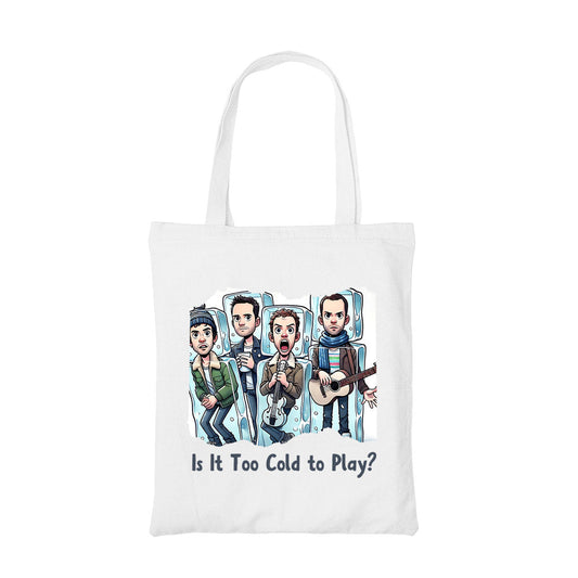 coldplay is it too cold to play tote bag cotton printed music band buy online india the banyan tee tbt men women girls boys unisex  