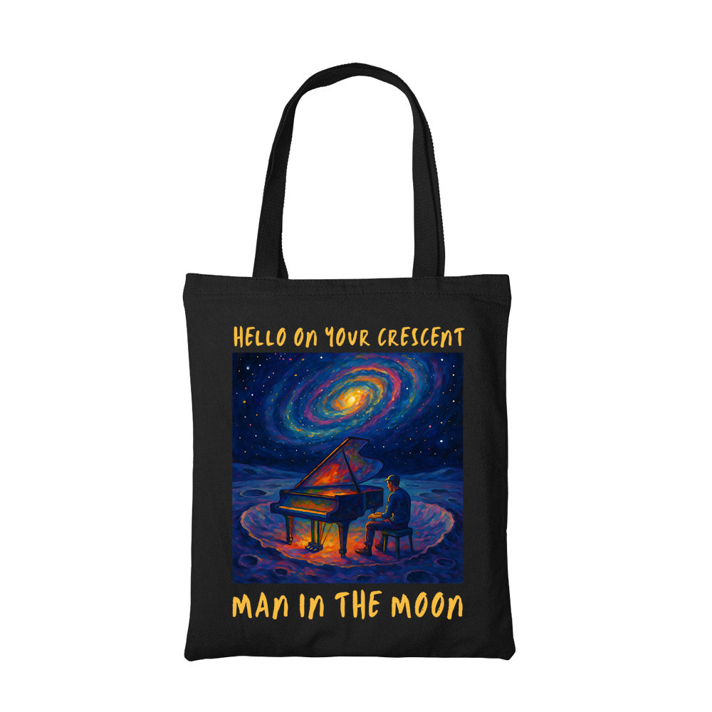 coldplay man in the moon tote bag cotton printed music band buy online india the banyan tee tbt men women girls boys unisex  