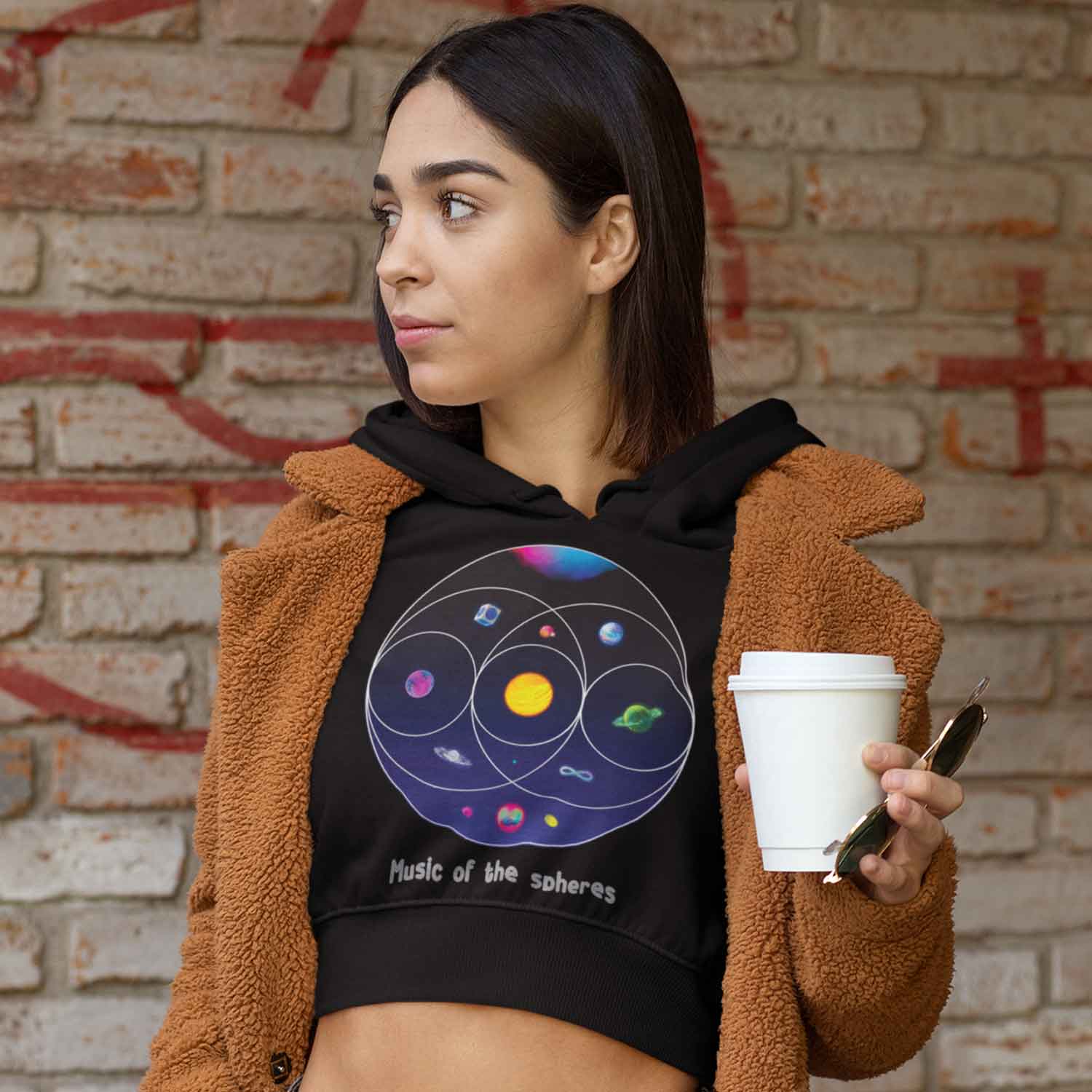 coldplay music of the spheres crop hoodie hooded sweatshirt upper winterwear music band buy online india the banyan tee tbt men women girls boys unisex black