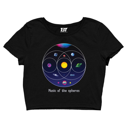coldplay music of the spheres crop top music band buy online india the banyan tee tbt men women girls boys unisex black