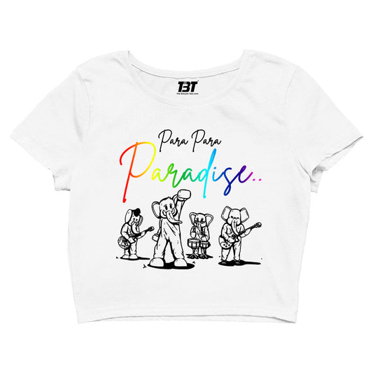 coldplay inspired para para paradise crop top music band buy online india the banyan tee tbt men women girls boys unisex white