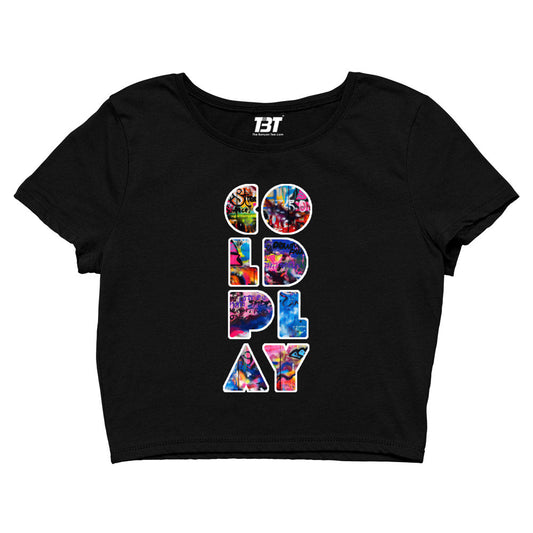 coldplay inspired grafitti art crop top music band buy online india the banyan tee tbt men women girls boys unisex black