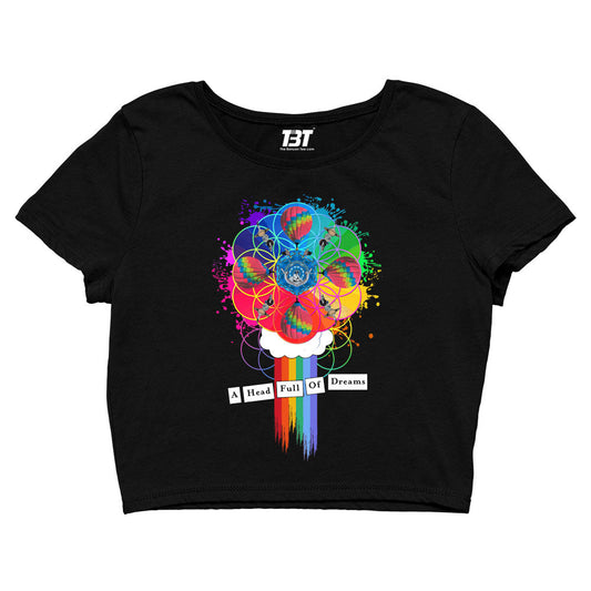 coldplay inspired a head full of dreams crop top music band buy online india the banyan tee tbt men women girls boys unisex black