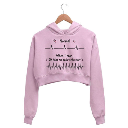 coldplay my heartbeat crop hoodie hooded sweatshirt upper winterwear music band buy online india the banyan tee tbt men women girls boys unisex baby pink 