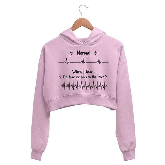 coldplay my heartbeat crop hoodie hooded sweatshirt upper winterwear music band buy online india the banyan tee tbt men women girls boys unisex baby pink 