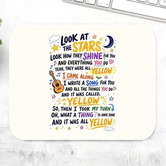 coldplay yellow scribbles mousepad logitech large anime music band buy online india the banyan tee tbt men women girls boys unisex  