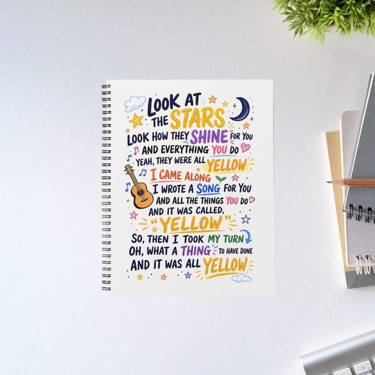 coldplay yellow scribbles notebook notepad diary buy online india the banyan tee tbt unruled 