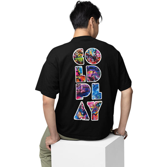 coldplay inspired oversized t shirt - grafitti art music t-shirt black buy online india the banyan tee tbt men women girls boys unisex