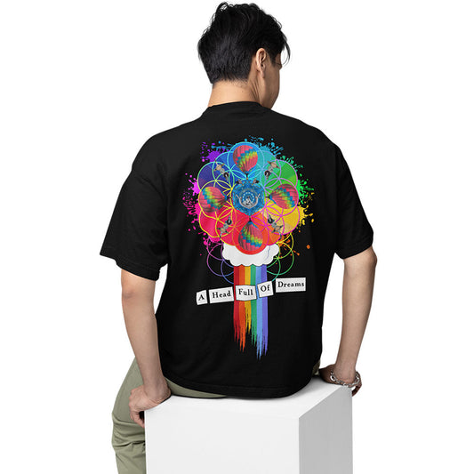 coldplay oversized t shirt - a head full of dreams art music t-shirt black buy online india the banyan tee tbt men women girls boys unisex