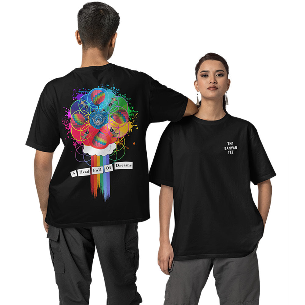 Coldplay Oversized T shirt - A Head Full Of Dreams Art