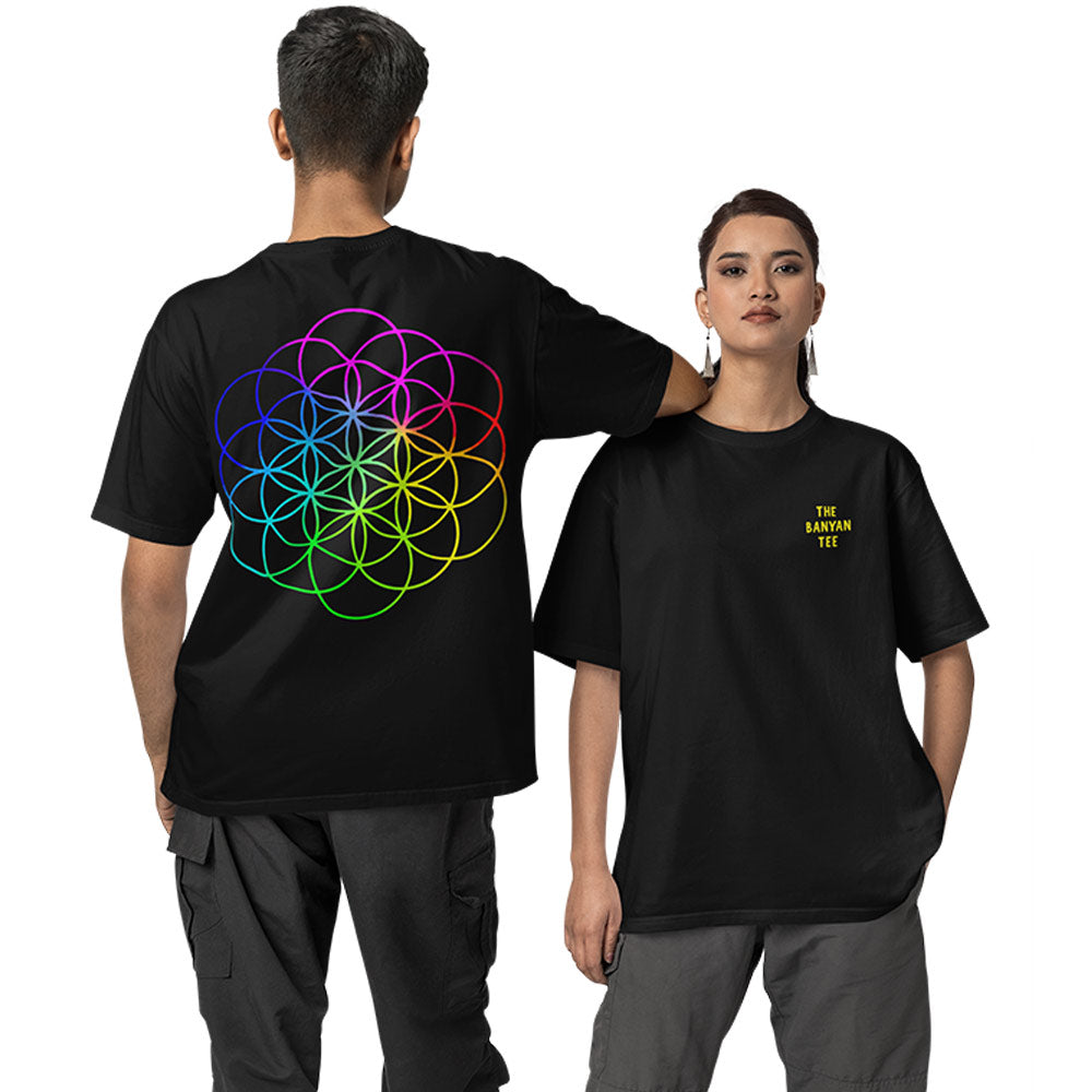 Coldplay Oversized T shirt - Flower Of Life