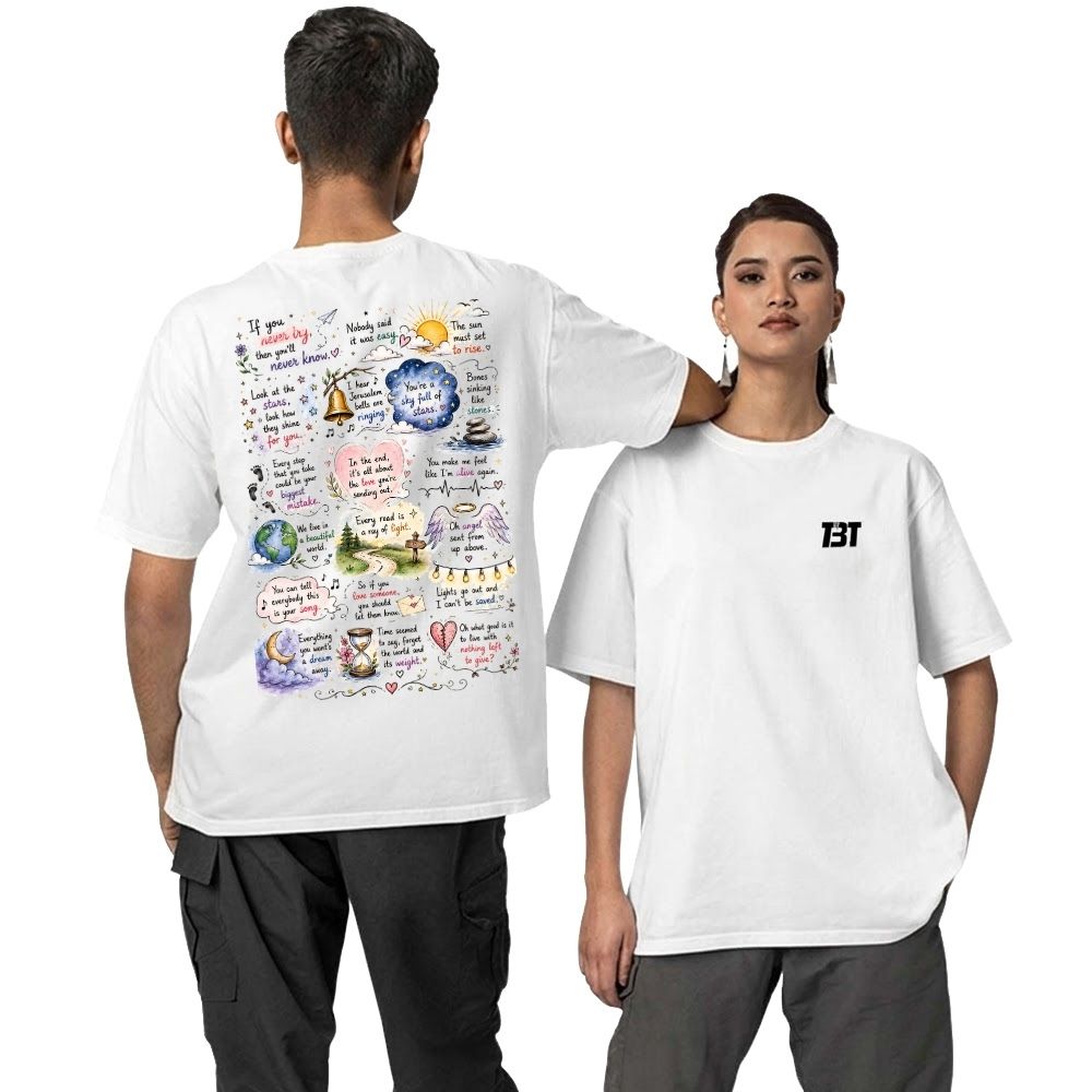 Oversized T shirt - Head Full Of Doodle