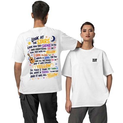 Oversized T shirt - Yellow Scribbles