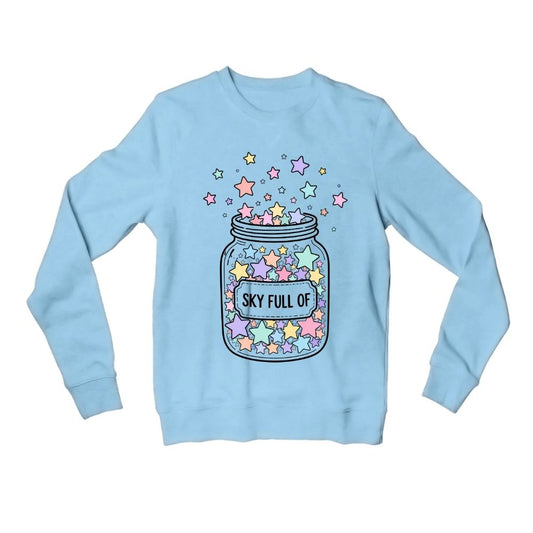 coldplay starry sky sweatshirt upper winterwear music band buy online india the banyan tee tbt men women girls boys unisex baby blue 