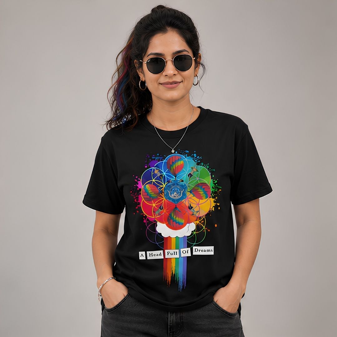 coldplay inspired a head full of dreams t-shirt music band buy online india the banyan tee tbt men women girls boys unisex black