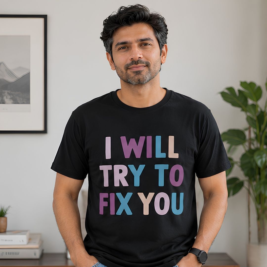 coldplay inspired i will try to fix you t-shirt music band buy online india the banyan tee tbt men women girls boys unisex black