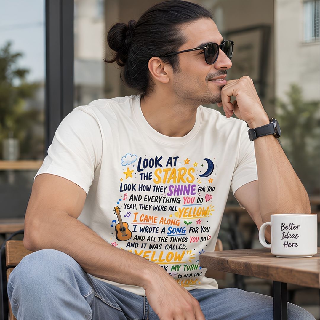 T shirt - Yellow Scribbles