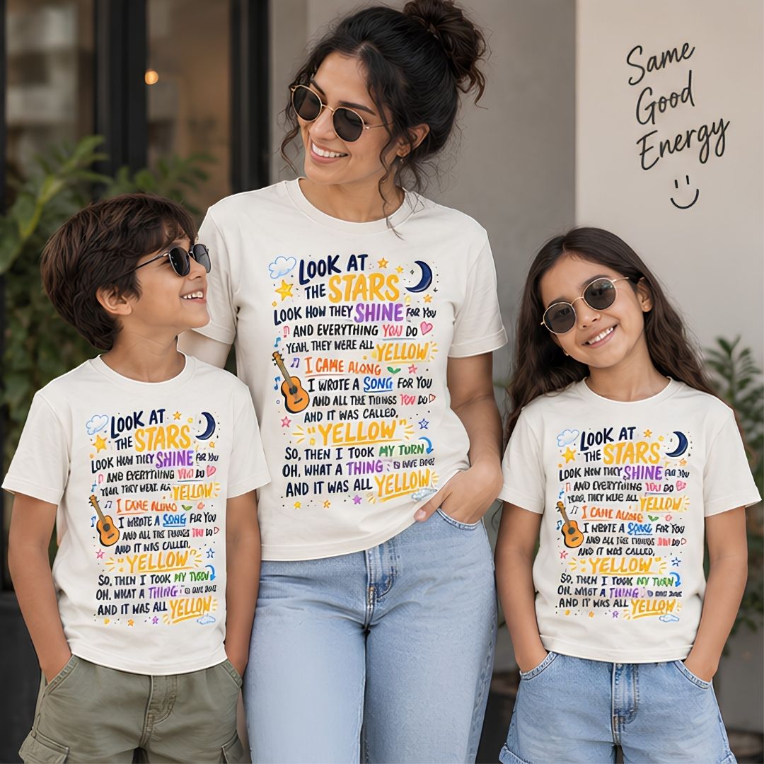 T shirt - Yellow Scribbles