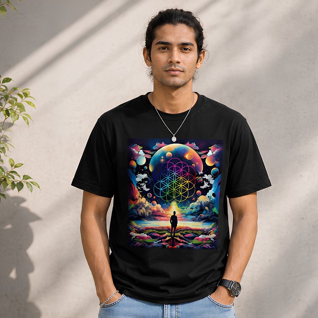 coldplay inspired ethereal skies t-shirt music band buy online india the banyan tee tbt men women girls boys unisex black