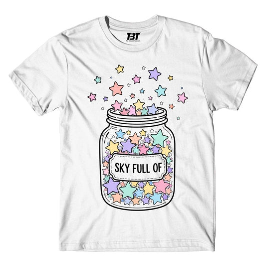coldplay starry sky t-shirt music band buy online india the banyan tee tbt men women girls boys unisex white 