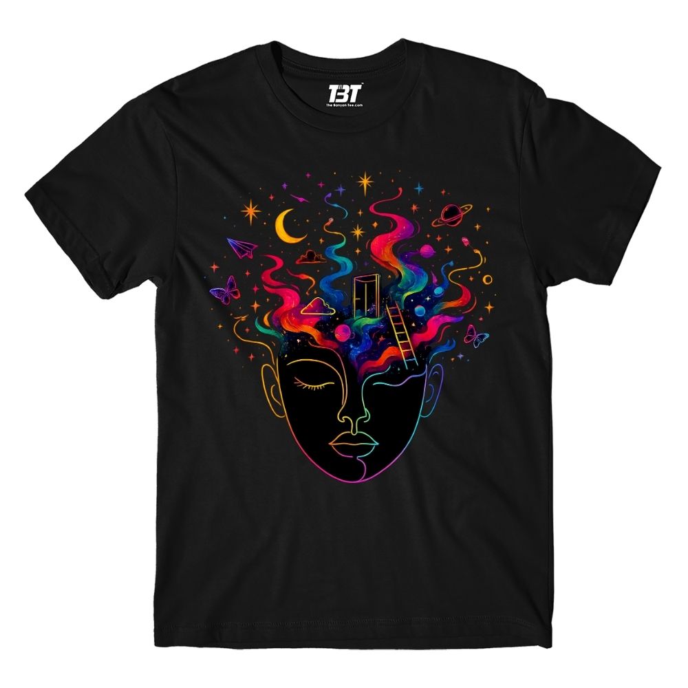 coldplay technicolor dreams t-shirt music band buy online india the banyan tee tbt men women girls boys unisex black 