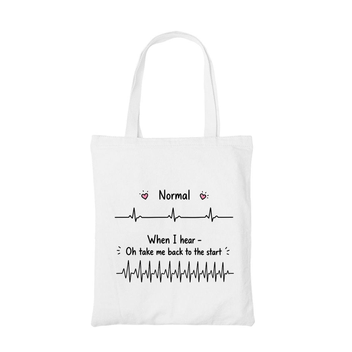 coldplay my heartbeat tote bag cotton printed music band buy online india the banyan tee tbt men women girls boys unisex  