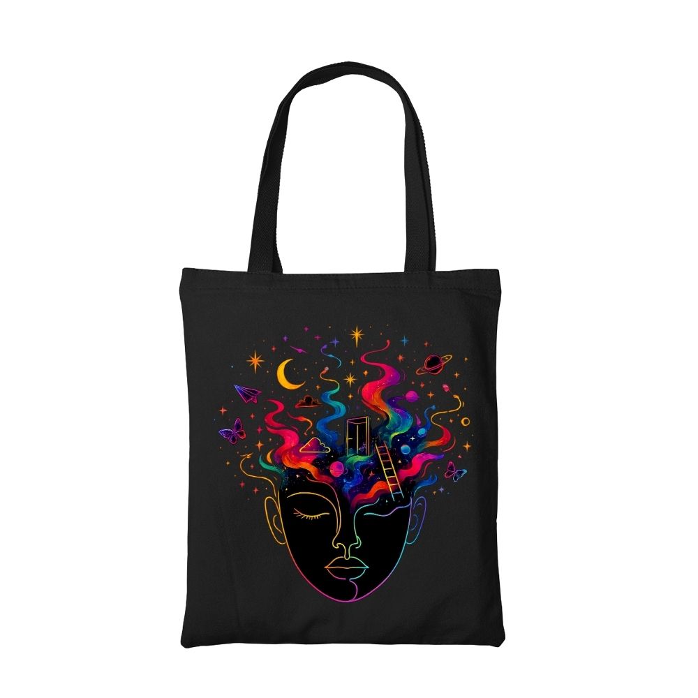 coldplay technicolor dreams tote bag cotton printed music band buy online india the banyan tee tbt men women girls boys unisex  