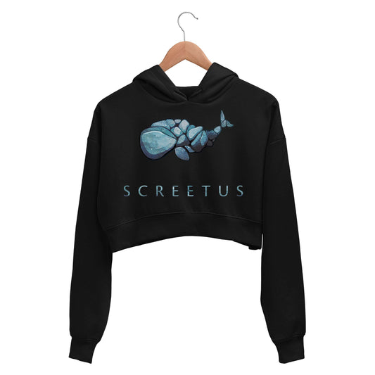 screetus logo crop hoodie hooded sweatshirt upper winterwear music band buy online india the banyan tee tbt men women girls boys unisex black