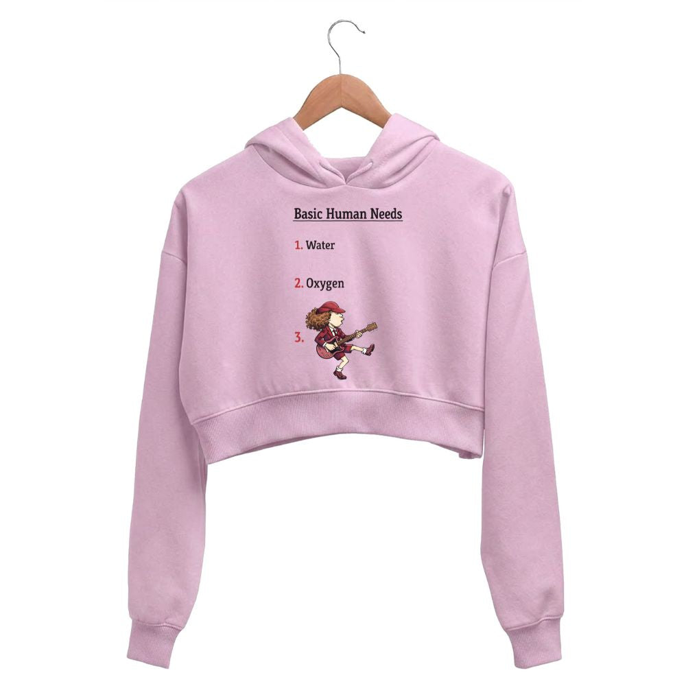 ac/dc basic human needs crop hoodie hooded sweatshirt upper winterwear music band buy online india the banyan tee tbt men women girls boys unisex baby pink 