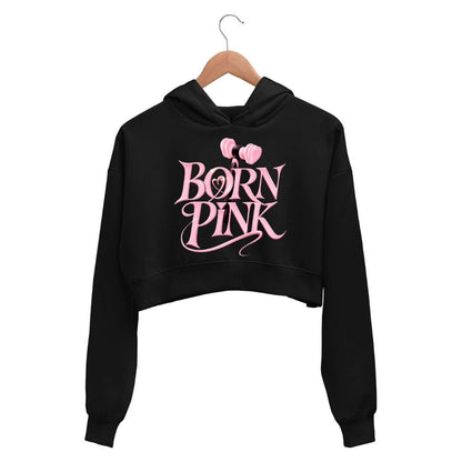 black pink born pink crop hoodie hooded sweatshirt upper winterwear music band buy online india the banyan tee tbt men women girls boys unisex black 
