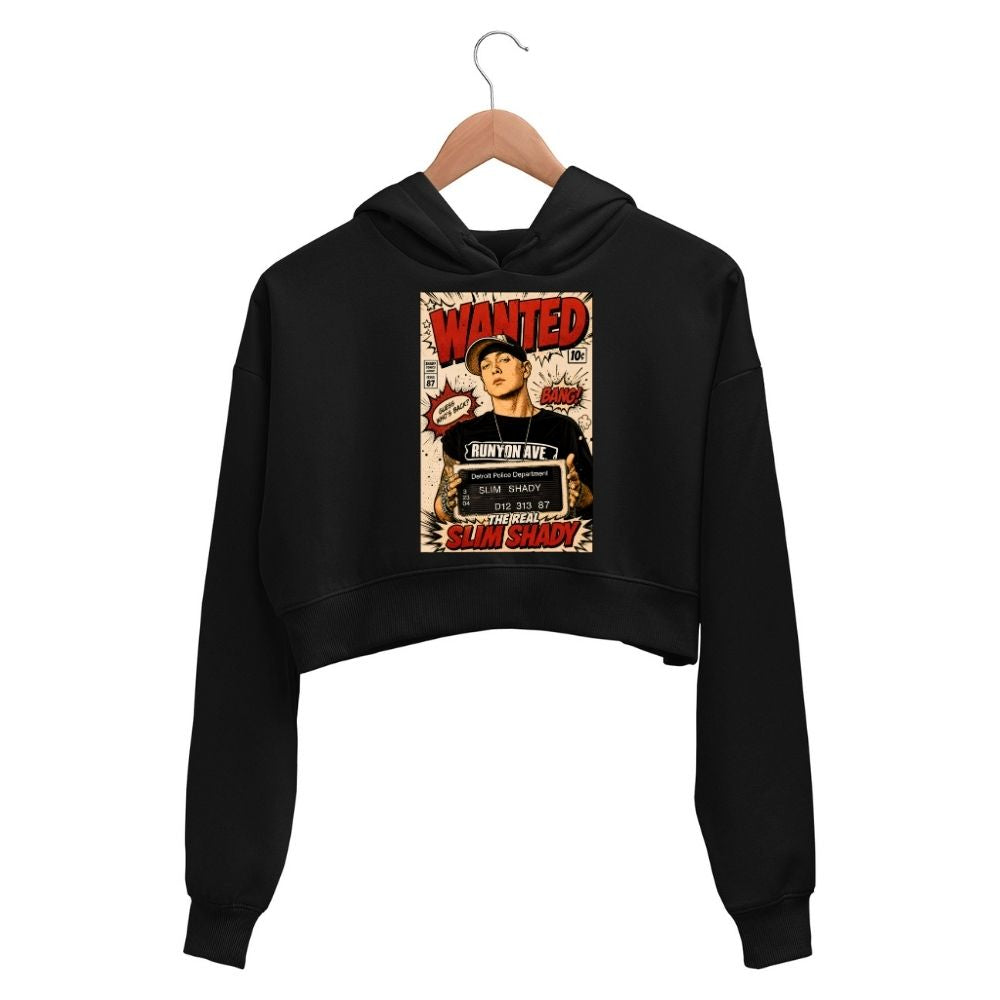 eminem real slim shady crop hoodie hooded sweatshirt upper winterwear music band buy online india the banyan tee tbt men women girls boys unisex black 