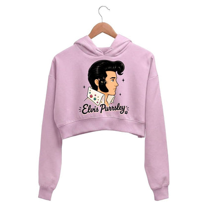 elvis presley purrsley crop hoodie hooded sweatshirt upper winterwear music band buy online india the banyan tee tbt men women girls boys unisex baby pink 
