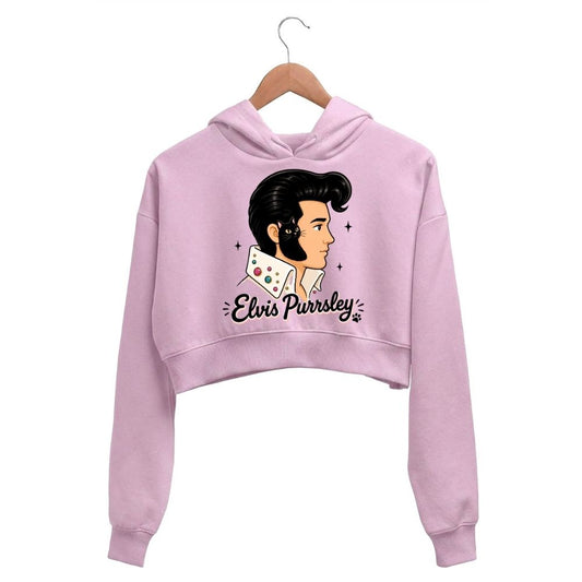 elvis presley purrsley crop hoodie hooded sweatshirt upper winterwear music band buy online india the banyan tee tbt men women girls boys unisex baby pink 
