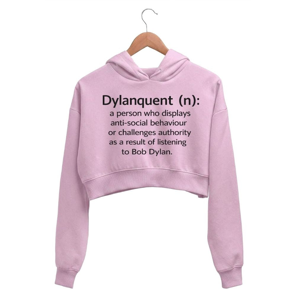 bob dylan dylanquent crop hoodie hooded sweatshirt upper winterwear music band buy online india the banyan tee tbt men women girls boys unisex baby pink 
