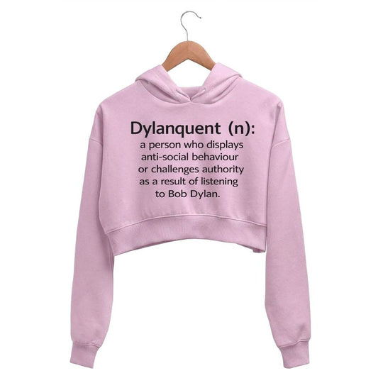bob dylan dylanquent crop hoodie hooded sweatshirt upper winterwear music band buy online india the banyan tee tbt men women girls boys unisex baby pink 