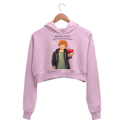 ed sheeran hearts don't break around here crop hoodie hooded sweatshirt upper winterwear music band buy online india the banyan tee tbt men women girls boys unisex baby pink 