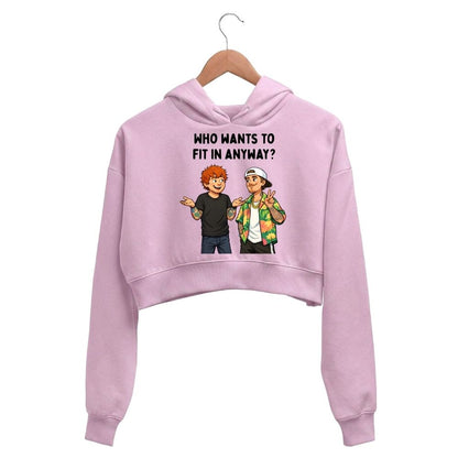 ed sheeran who wants to fit in crop hoodie hooded sweatshirt upper winterwear music band buy online india the banyan tee tbt men women girls boys unisex baby pink 