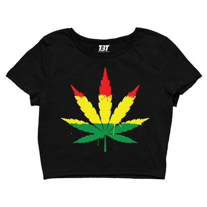 bob marley unity leaf crop top music band buy online india the banyan tee tbt men women girls boys unisex s 