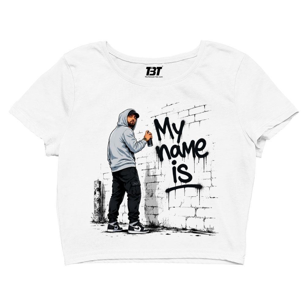 eminem my name is crop top music band buy online india the banyan tee tbt men women girls boys unisex s 