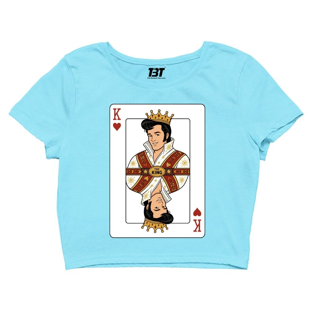 elvis presley the king of rock and roll crop top music band buy online india the banyan tee tbt men women girls boys unisex s 